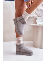 Dámské Sněhule Na Platformě Zateplené Kožíškem Šedé model 21672076 - Boto Dámské Sněhule Na Platformě Zateplené Kožíškem Šedé model 21672076 - Boto