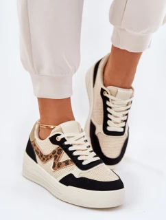 Dámské Sportovní Boty Na Platformě Leopardí Černé model 21688956 - Boto
