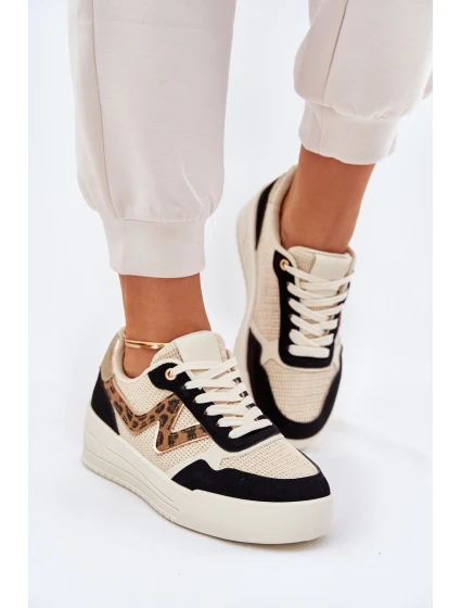 Dámské Sportovní Boty Na Platformě Leopardí Černé model 21688956 - Boto Dámské Sportovní Boty Na Platformě Leopardí Černé model 21688956 - Boto