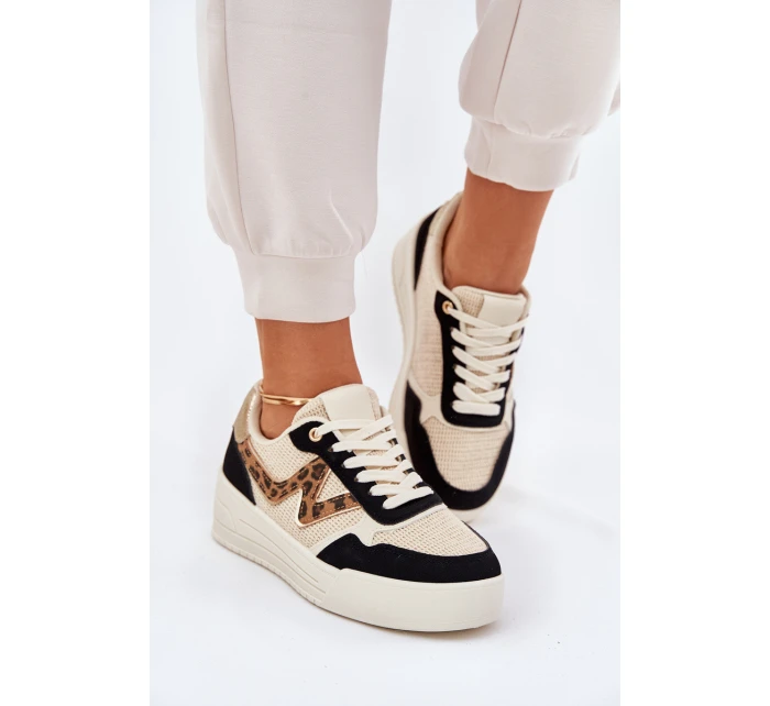 Dámské Sportovní Boty Na Platformě Leopardí Černé model 21688956 - Boto Dámské Sportovní Boty Na Platformě Leopardí Černé model 21688956 - Boto