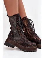 Dámské Kožené Workery Work Shoes  Zlato model 21725128 - Maciejka