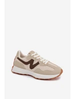 Dámské sportovní boty na platformě béžové model 21919426 - Boto