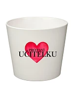 PRO PANÍ UČITELKU (SRDCE) - malý květináč PRO PANÍ UČITELKU (SRDCE) - malý květináč