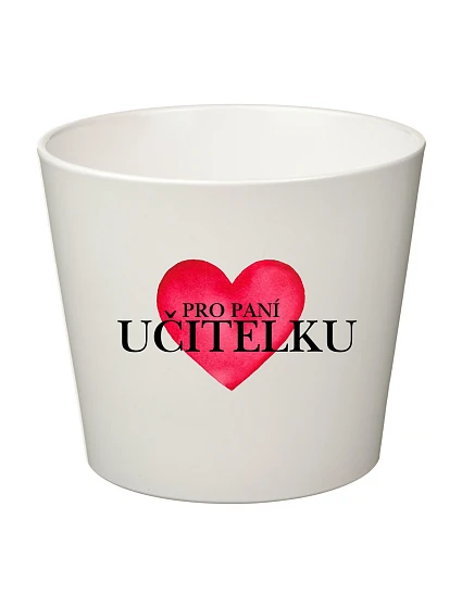 PRO PANÍ UČITELKU (SRDCE) - malý květináč PRO PANÍ UČITELKU (SRDCE) - malý květináč