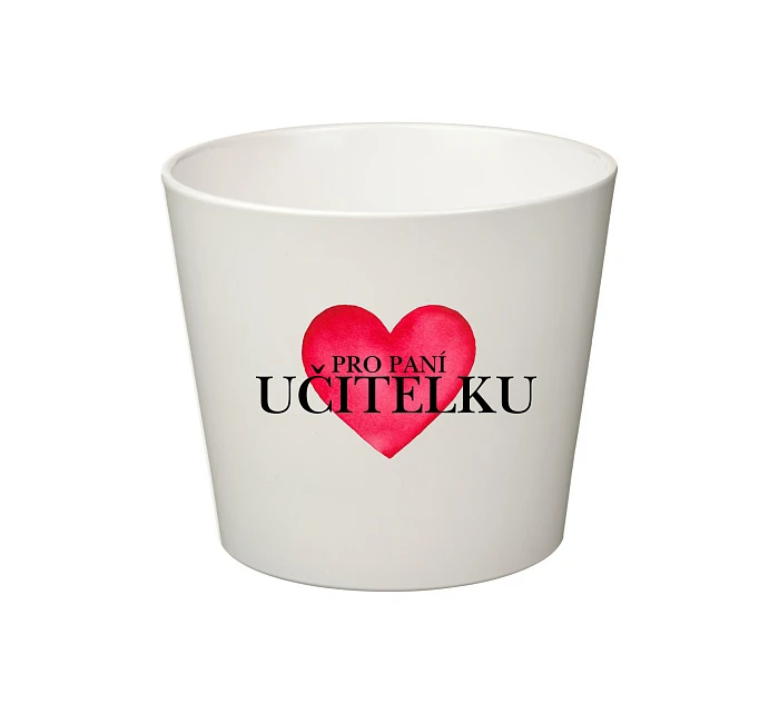 PRO PANÍ UČITELKU (SRDCE) - malý květináč PRO PANÍ UČITELKU (SRDCE) - malý květináč