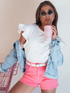 Dámské džínové šortky GLAMWEAR růžové FashionStreet SY0340