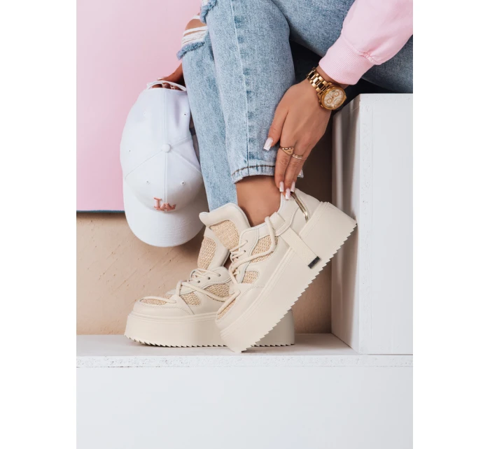 Dámské tenisky na vysoké platformě UPSOLE nature FashionStreet ZY0803