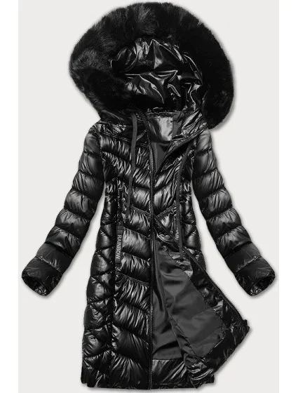 Černá prošívaná dámská zimní bunda S'west (B8268-1)