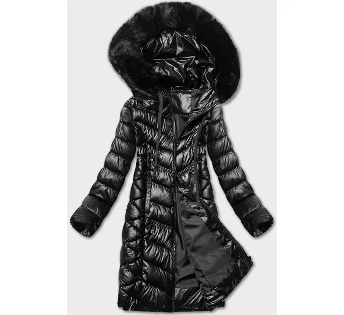 Černá prošívaná dámská zimní bunda S'west (B8268-1)
