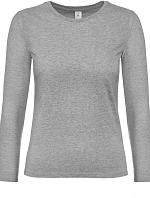 B&C #E190 LSL /women Dámské tričko z těžké bavlny s dl. rukávem 01.008T sport grey