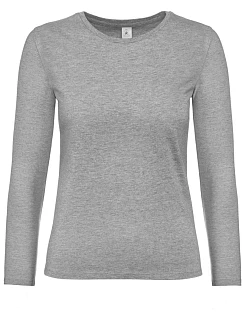 B&C #E190 LSL /women Dámské tričko z těžké bavlny s dl. rukávem 01.008T sport grey
