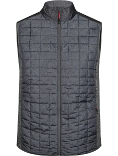 Daiber JN 740 Pánská pletená hybridní vesta 02.0740 grey melange/anthracite melange