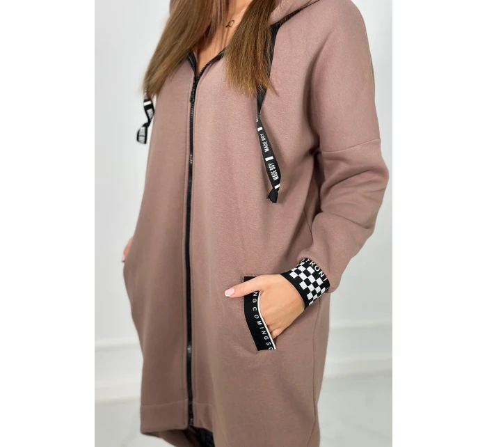 Mikina s kapucí na zip mocca Mikina s kapucí na zip mocca