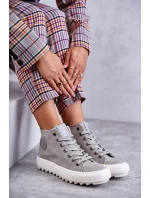 Dámské Tenisky Big Star Vysoké Zateplené Šedé model 21595899 - Big Star Shoes