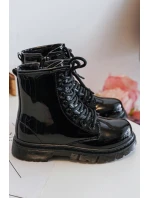 Dětské Boty Lakovane Se Zipem Černá Tibbie Dětské Boty Lakovane Se Zipem Černá Tibbie