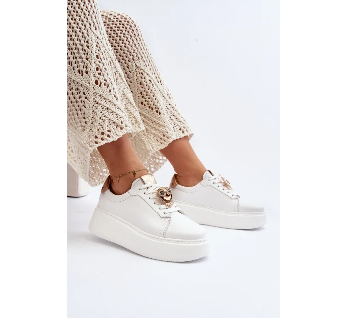Dámské kožené tenisky CheBello 4411 bílé
