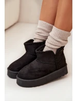 Dámské Sněhule Na Platformě S Prošitím Big Star SS274128 Černé Dámské Sněhule Na Platformě S Prošitím Big Star SS274128 Černé