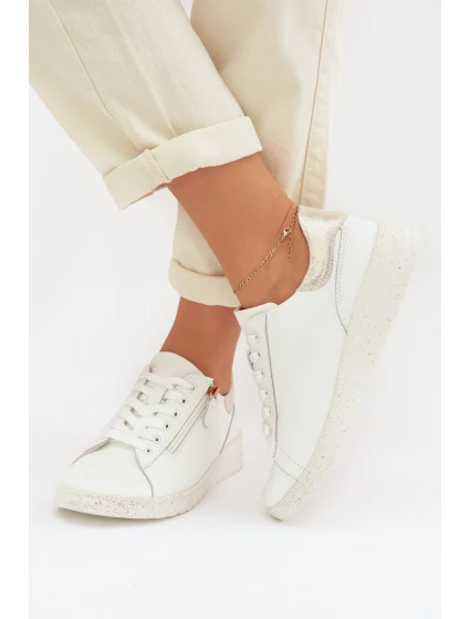 Kožené dámské polobotky se zipem Bíloblaté Dorothea Kožené dámské polobotky se zipem Bíloblaté Dorothea