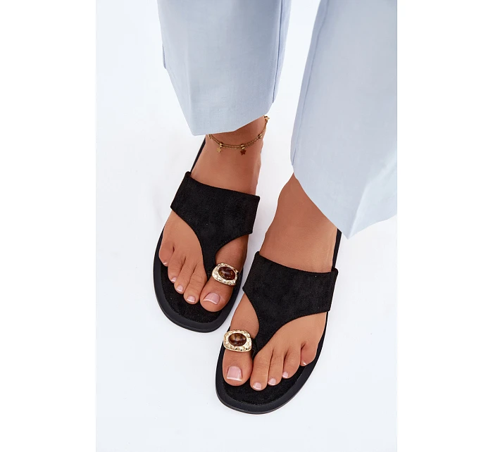 Dámské ploché žabky s ozdobným detailem Fedira