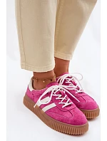 Dámské semišové tenisky na platformě fuchsiové model 22100209 - Boto Dámské semišové tenisky na platformě fuchsiové model 22100209 - Boto