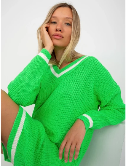 Dámský svetr LC SW 8023 fluo zelený