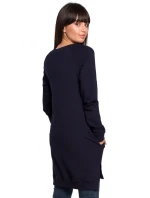 Tunika nadměrné velikosti s boky zelená model 15099615 - BeWear Tunika nadměrné velikosti s boky zelená model 15099615 - BeWear