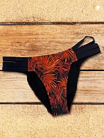 Spodní díl plavek BB707 černá-oranž - Selmark