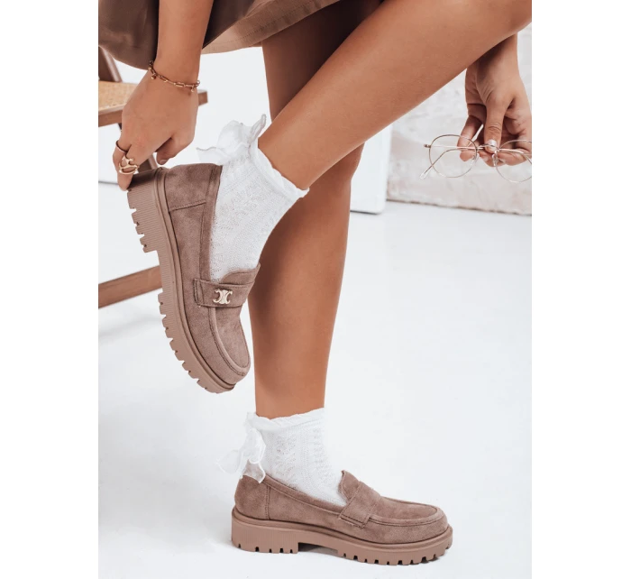 Dámské mokasíny béžové FashionStreet ZY1132