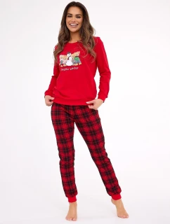 Cornette 671/421 Zimní dlouhé/r Vánoční 3XL-5XL dámské pyžamo