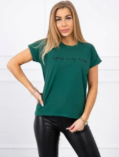 model 18748293 je moje kardio tmavě zelená halenka - K-Fashion