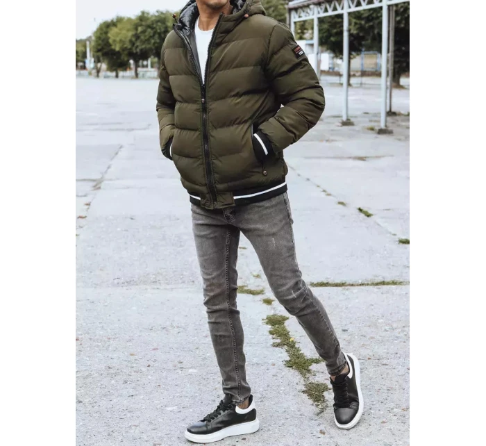 Pánská oboustranná zimní bunda zelená FashionStreet TX4199