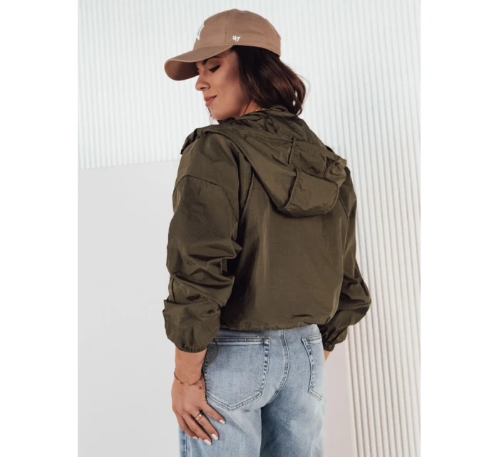 Dámská přechodná bunda s kapucí zelená Dstreet model 21974240 - FashionStreet