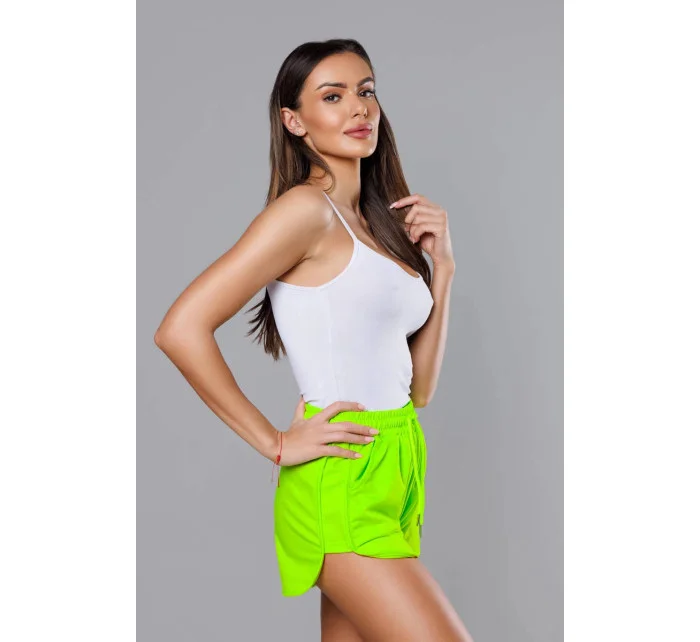 Dámské sportovní šortky v neonově zelené barvě (8K951-153) Dámské sportovní šortky v neonově zelené barvě (8K951-153)