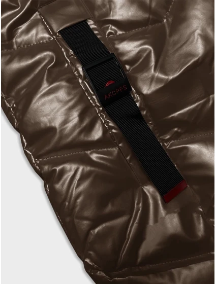 Hnědá dámská vypasovaná zimní bunda Line model 21247549 - ROSSE LINE