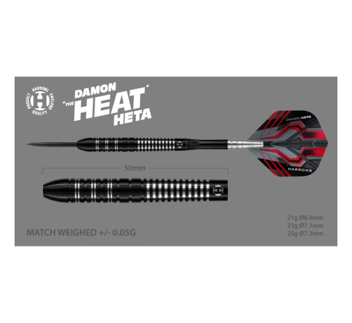 Šipky Harrows Damon Heta 90% Steeltip HS-TNK-000016452 Šipky Harrows Damon Heta 90% Steeltip HS-TNK-000016452