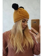 Fleecová čepice 2 hořčice model 18751399 - K-Fashion Fleecová čepice 2 hořčice model 18751399 - K-Fashion