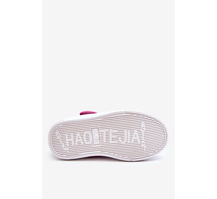 Dětské balerínky na suchý zip v potisku námořnické modré a růžové Selah Dětské balerínky na suchý zip v potisku námořnické modré a růžové Selah