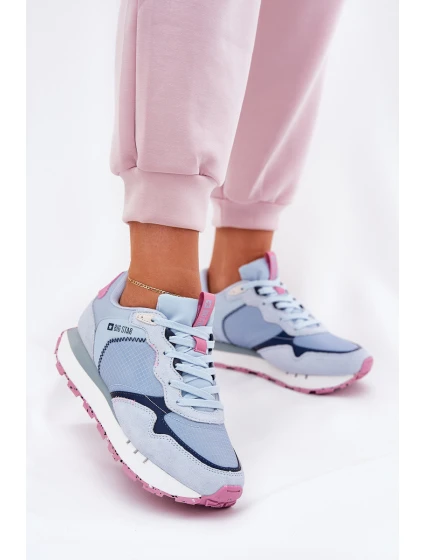 Semišové Lehká Sportovní Obuv Dámská Big Star model 21690804 HIPOLY SYSTEM Modrá - Big Star Shoes