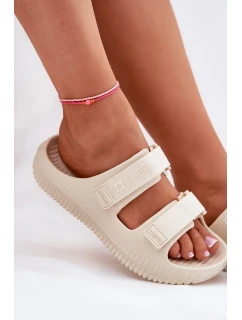 Dámské pěnové pantofle s pásky Big Star – béžové