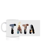 Personalizovaný klasický bílý keramický hrníček 300 ml - Máma/táta/babi/děda z fotek