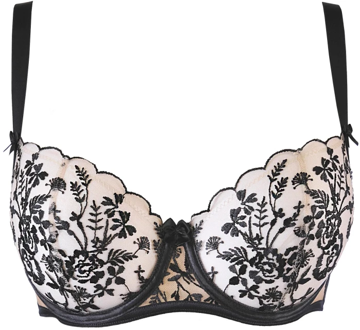 Dámská podprsenka model 21494802 Černá s béžovou - Axami Dámská podprsenka model 21494802 Černá s béžovou - Axami