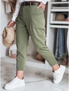 Dámské chinos kalhoty CHINOSKA khaki FashionStreet kalhoty UY2558