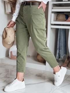 Dámské chinos kalhoty CHINOSKA khaki FashionStreet kalhoty UY2558
