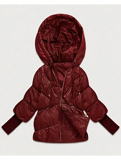 Dámská bunda s  vínová model 22343748 - S'WEST