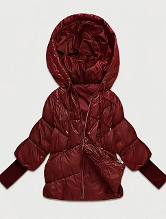 Dámská bunda s  vínová model 22343748 - S'WEST