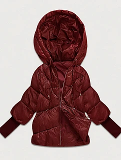 Dámská bunda s  vínová model 22343748 - S'WEST