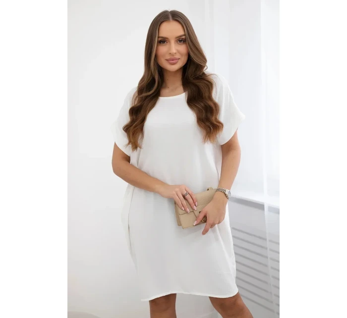 Šaty s kapsami ecru