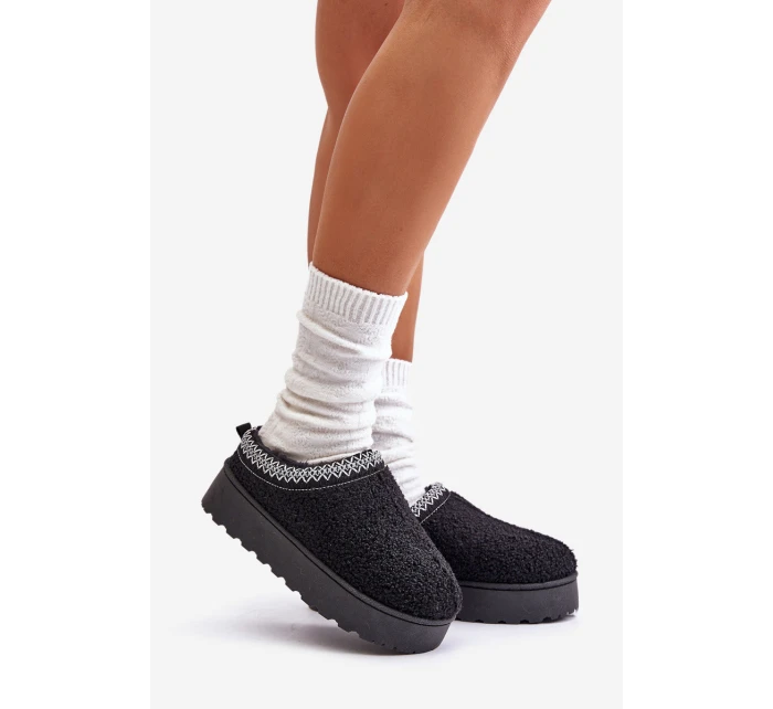 Dámské Sněhule Na Platformě S Vyšíváním Černé Tirissa Dámské Sněhule Na Platformě S Vyšíváním Černé Tirissa