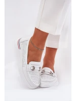 baleríny z přírodní kůže  bílé model 21686565 - VINCEZA