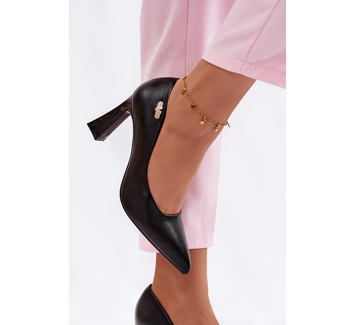 Elegantní Lodičky na Podpatku Vinceza 62276 Černé